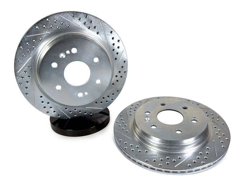 Cadillac Escalade ESV Brake Rotors (2) - Rear - Baer Brakes - Claw Performance + Slot & Drilled - `21-`24